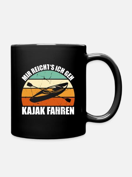 Kajak Kanu Wassersport Kajakfahren Geschenke - Tasse einfarbig - Schwarz
