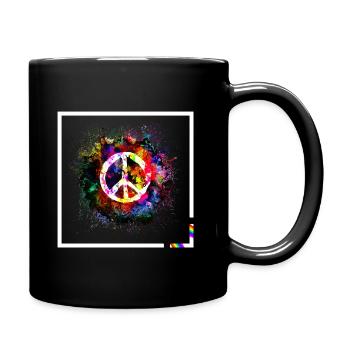 Signe de paix Signe de paix Cadeau Hippie - Mug uni - noir - Droite
