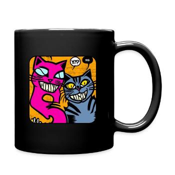 Evil Rocking Cats - Full Colour Mug - black - Right
