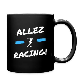 Football Allez racing club de Strasbourg - Mug uni - noir - Droite