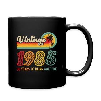 Vintage 1985, Cadeau D'anniversaire 38 Ans - Mug uni - noir - Droite