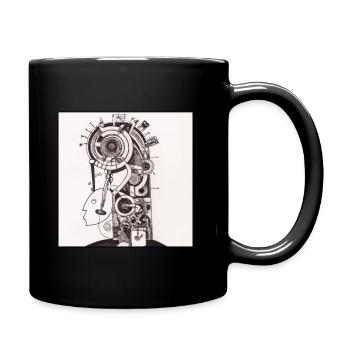 Mensch vs. Maschine No. 1 - Tasse einfarbig - Schwarz - Rechts