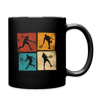 RETRO MEN’S TENNIS PUNCHES SPORTS TENNIS PLAYER - Mug uni - noir - Droite