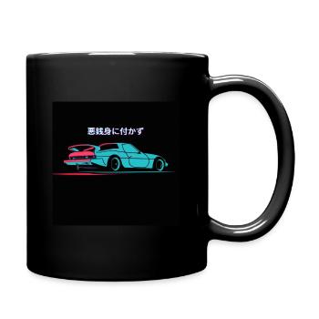 Japanese Sports Car Illustration - Full Colour Mug - black - Right