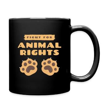 Lutte pour les droits des animaux - Mug uni - noir - Droite
