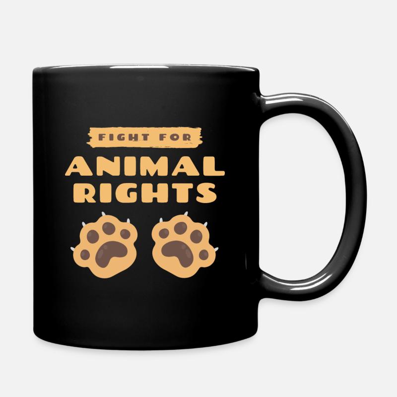 Kampf für Tierrechte - Tasse einfarbig - Schwarz
