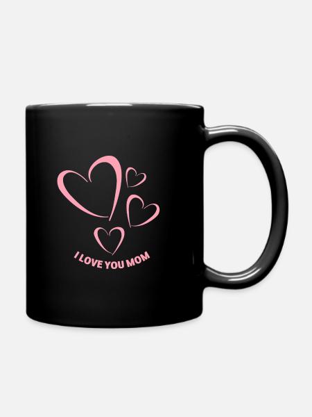 Fêtes des Mères, amour, cadeau - Mug uni - noir