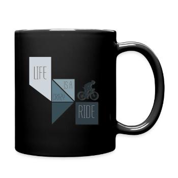 Radfahren - Tasse einfarbig - Schwarz - Rechts