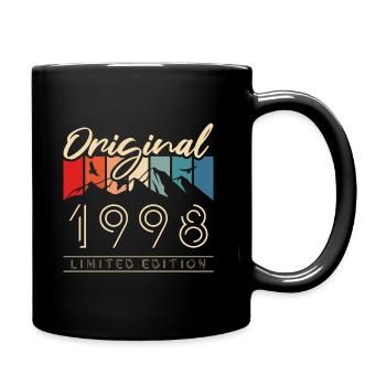 Berge Vintage 1998 Jahrgang 25 Geburtstag Geschenk - Tasse einfarbig - Schwarz - Rechts
