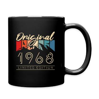 Berge Vintage 1968 Jahrgang 55 Geburtstag Geschenk - Tasse einfarbig - Schwarz - Rechts