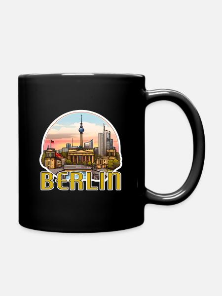 Berlin Hauptstadt - Tasse einfarbig - Schwarz