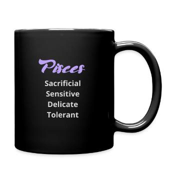 Logo signe astrologique "poisson" - Mug uni - noir - Droite
