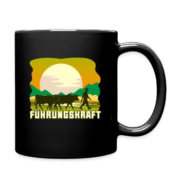 Landwirt Bauer Viehzüchter Milchbauer Geschenkidee - Tasse einfarbig - Schwarz - Rechts