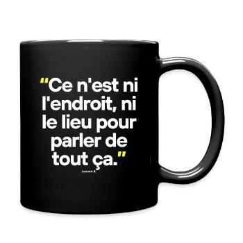 Citation célèbre footballeur coach - Mug uni - noir - Droite