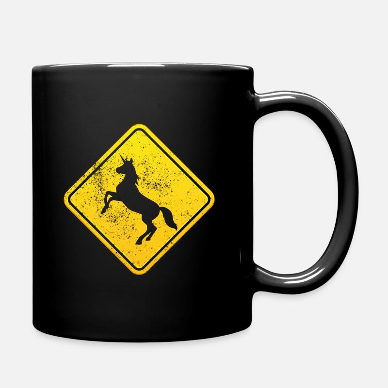 Beware Of Unicorns - Full Colour Mug - black