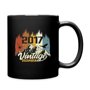 Geburtstagsgeschenk geboren im Dezember 2017 - Tasse einfarbig - Schwarz - Rechts