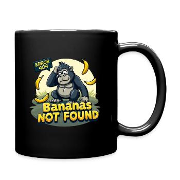 Error 404 Bananas Not Found - Tasse einfarbig - Schwarz - Rechts