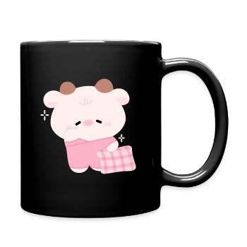 Sleepy Cow - Full Colour Mug - black - Right