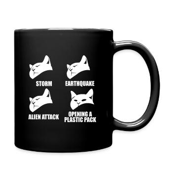 Chat - perception sélective - dire - Mug uni - noir - Droite