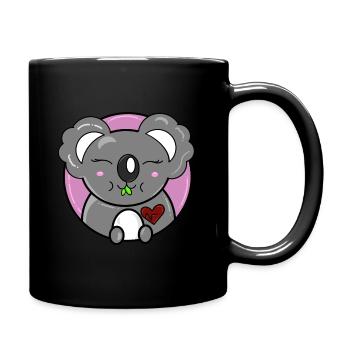 Koala - Tasse einfarbig - Schwarz - Rechts