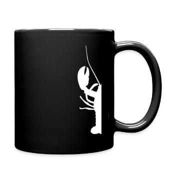 Halber Hummer für Feinschmecker - Tasse einfarbig - Schwarz - Rechts