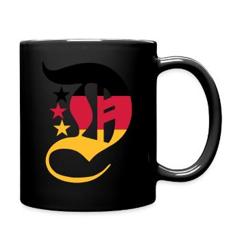 D aux couleurs nationales - Mug uni - noir - Droite