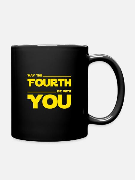 May Fourth Be With You Science Fiction Geek Design - Tasse einfarbig - Schwarz