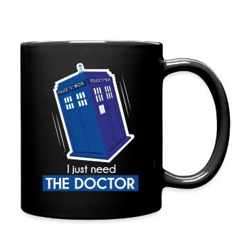 Sweat à capuche I just need the Doctor - Mug uni - noir - Droite