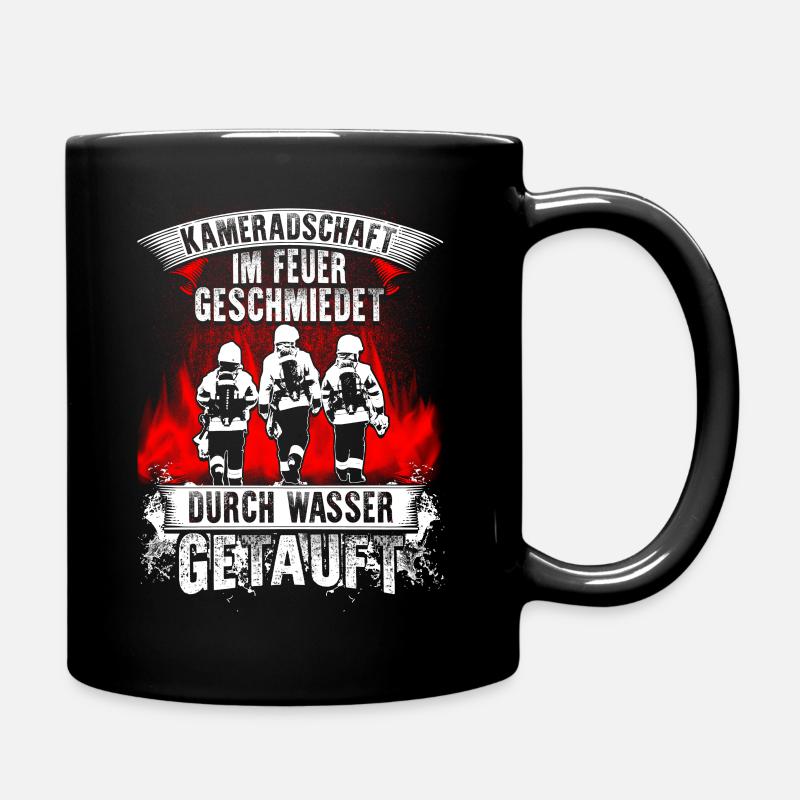 Feuerwehr - Kameradschaft - Tasse einfarbig - Schwarz