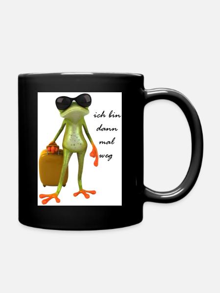ich bin dann mal weg - Tasse einfarbig - Schwarz