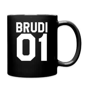 Brudi 01 Geschwister Beste Freunde Partnerlook - Tasse einfarbig - Schwarz - Rechts