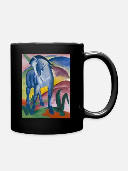 Franz Marc: Blaues Pferd I - Tasse einfarbig - Schwarz