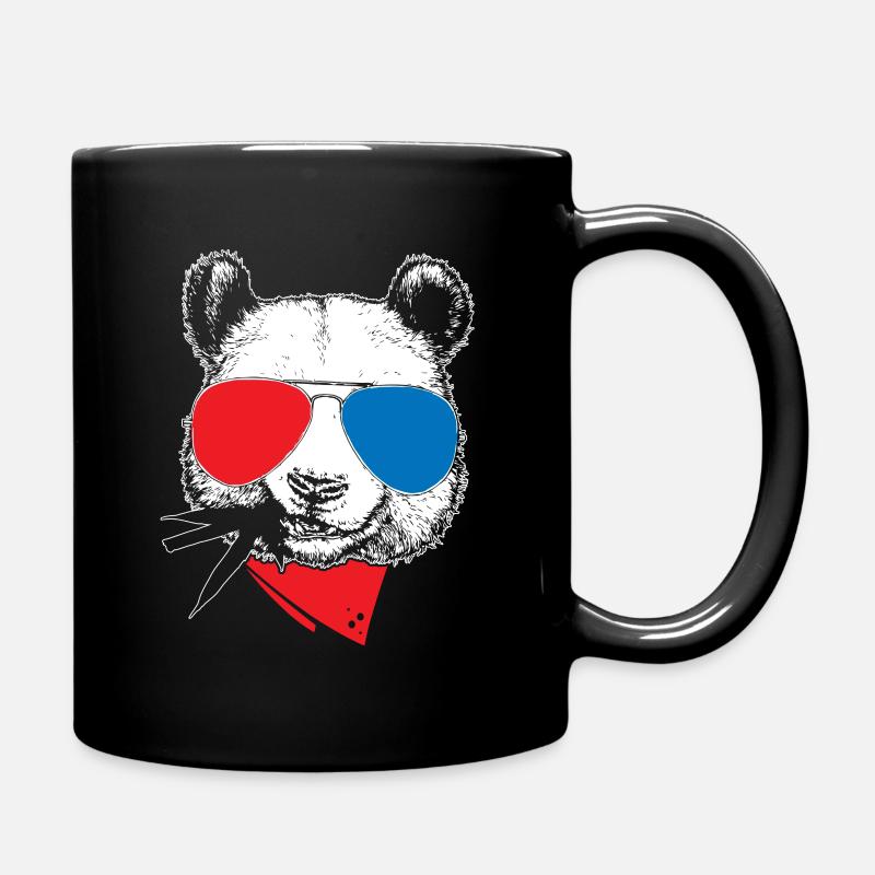 cool Panda Geschenk Bär Natur Tier süß - Tasse einfarbig - Schwarz