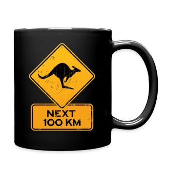 panneau de signalisation de l'australie kangoo - Mug uni - noir - Droite