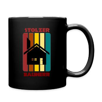 Proud builder / house construction / gift - Full Colour Mug - black - Right