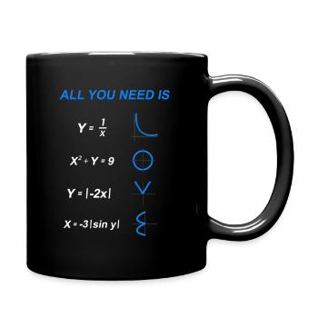 Mathe Love motif design mariage des enseignants cadeau - Mug uni - noir - Droite