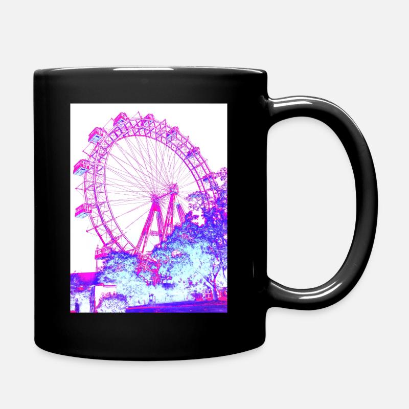 Riesenrad Wien in pink & white - Tasse einfarbig - Schwarz