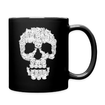 Skull cat Graphic - Full Colour Mug - black - Right