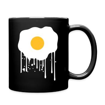goutte graffiti tampon oeuf au plat nourriture lec - Mug uni - noir - Droite