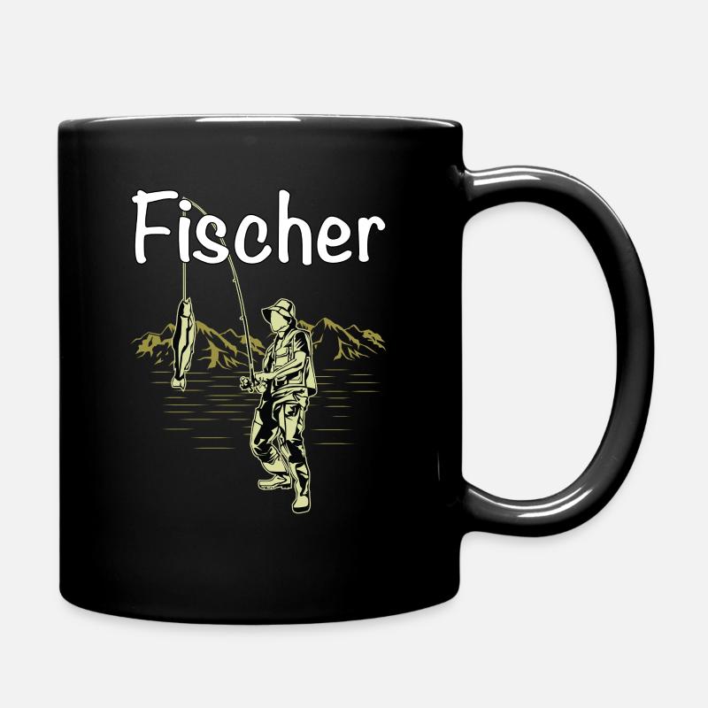 fischer fischen - Tasse einfarbig - Schwarz
