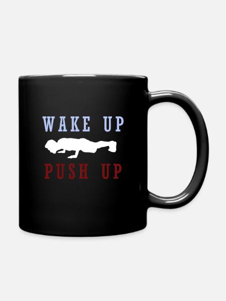 Pousser la motivation avec l'image et le dire - Mug uni - noir