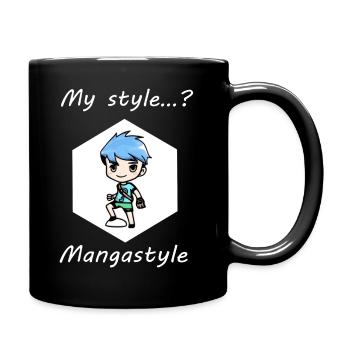 Manga - Anime - Boy - Comic style - Full Colour Mug - black - Right