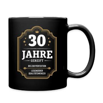 30 JAHRE GEREIFT - Tasse einfarbig - Schwarz - Rechts