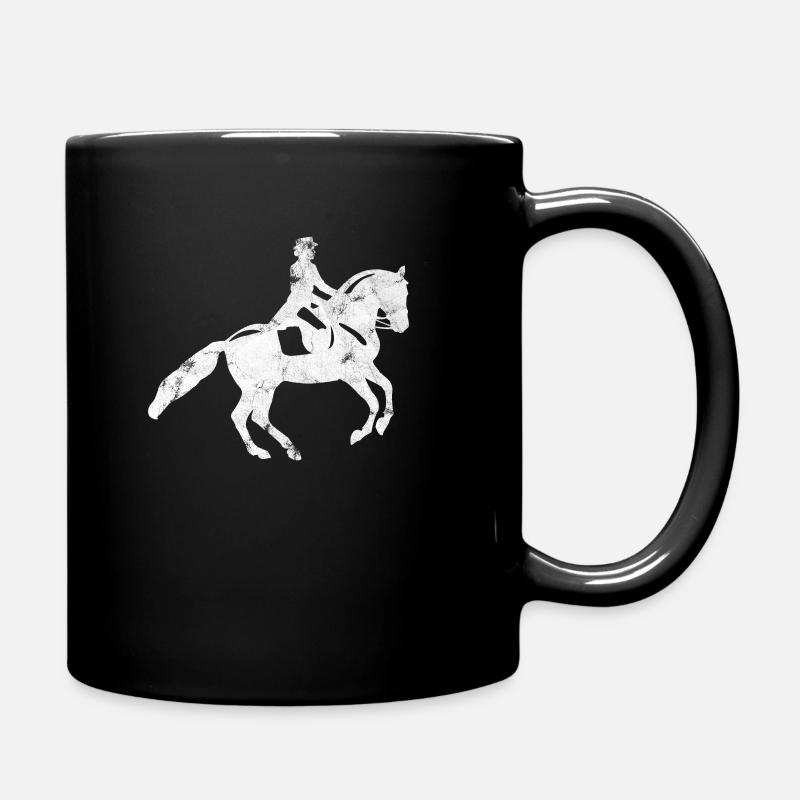 Reiten Reitsport Pferd - Tasse einfarbig - Schwarz