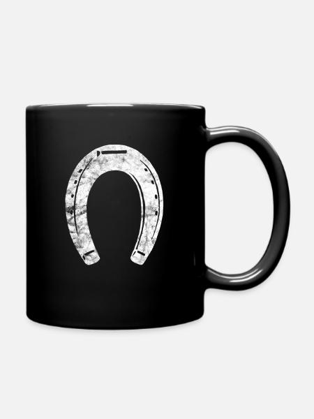 Hufeisen - Tasse einfarbig - Schwarz