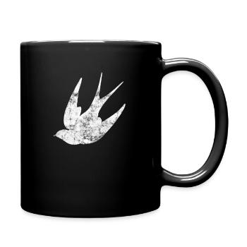 Vogel - Tasse einfarbig - Schwarz - Rechts