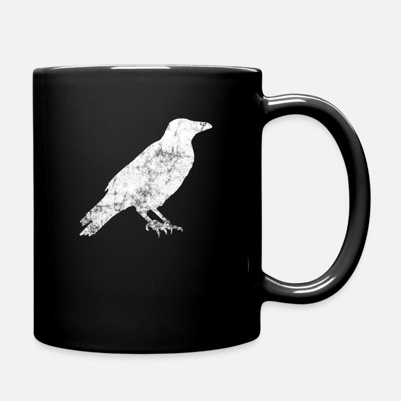 Krähe - Tasse einfarbig - Schwarz