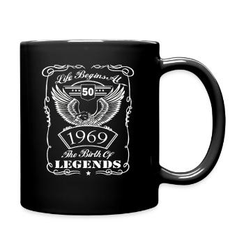Life Begin At 50 1969 The Birth of Legends - Full Colour Mug - black - Right