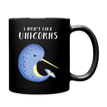 Narwhal - Je n'aime pas les licornes - Mug uni - noir - Droite