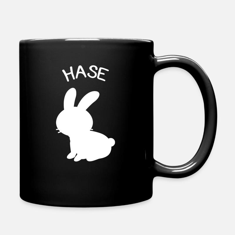 Hase - Tasse einfarbig - Schwarz